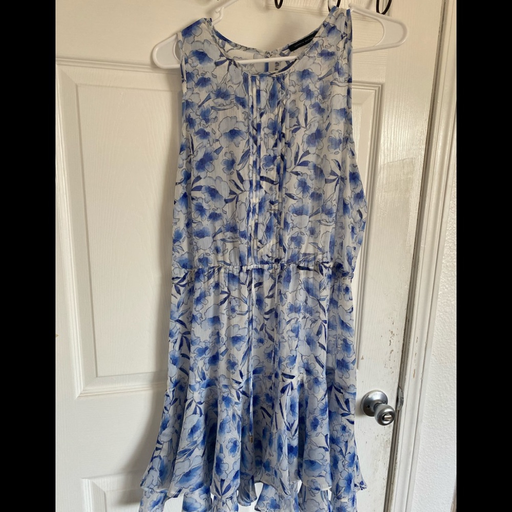 Floral blue dress